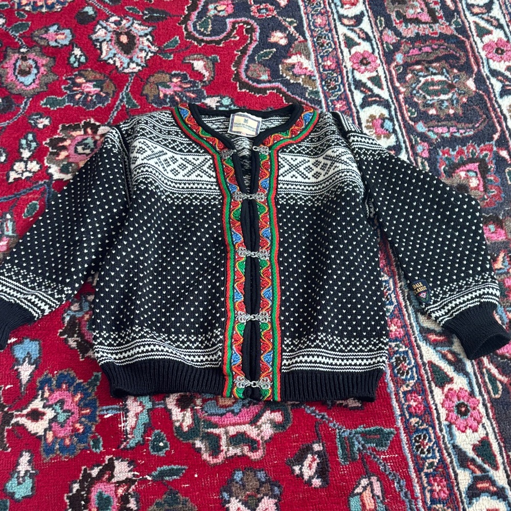 Dale of Norway Black and White Cardigan
